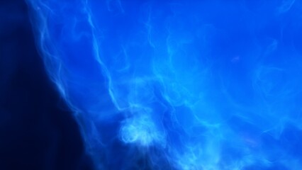 A blue space background with stars and a galaxy