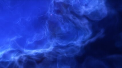 A blue space background with stars and a galaxy
