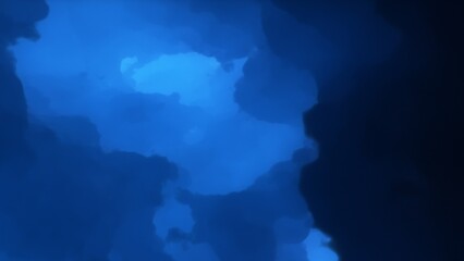 A blue space background with stars and a galaxy
