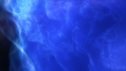 A blue space background with stars and a galaxy
