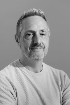 black and white man portrait
