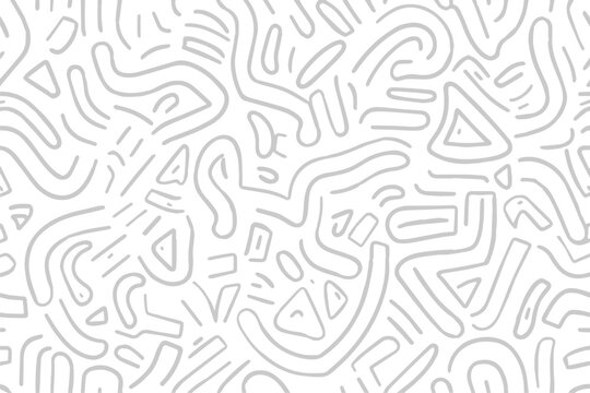 Gray zig zags seamless pattern. Aztec ethnic design. Geometric motif. Light gray on white prints for textiles. Abstract tribal sketch. Vector illustration