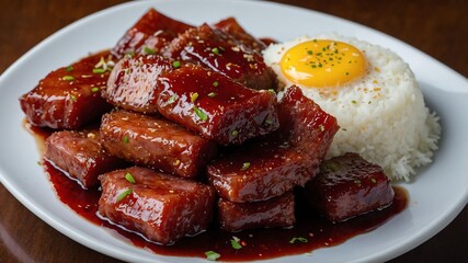 filipino style tocino with vinegar silog art .jpeg
