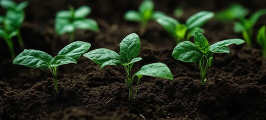 Emerging Strength: A Resilient Sapling Sprouting from Dark Soil, Symbolizing Growth and the Unyielding Spirit of Nature.