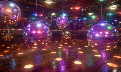 Explore the disco fever that swept across American dance floors in the 1970s, with glittering outfits, mirrored balls, and pulsating beats immortalized