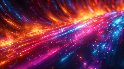 Obraz premium Sous un ciel nocturne parsemé d'étoiles, la galaxie brille intensément, avec des nébuleuses colorées créant un spectacle cosmique fascinant.