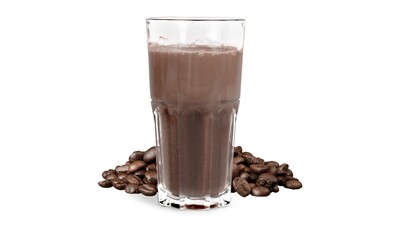 Coffee Latte cup with aroma coffee beans