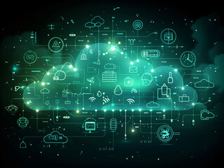 Obraz premium cloud computing concept