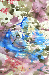 abstract art background of ink stains on white