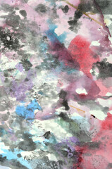 abstract art background of ink stains on white