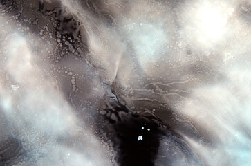 abstract art background of dry black stains