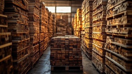 Fototapeta premium stack of wood