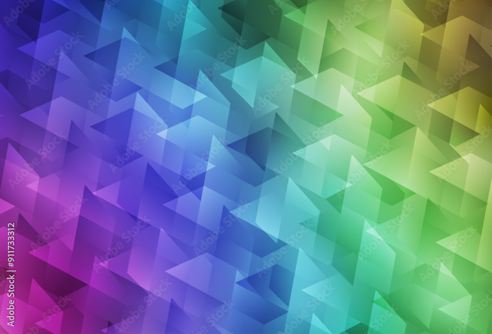 Wall mural light multicolor vector layout with lines, rectangles.