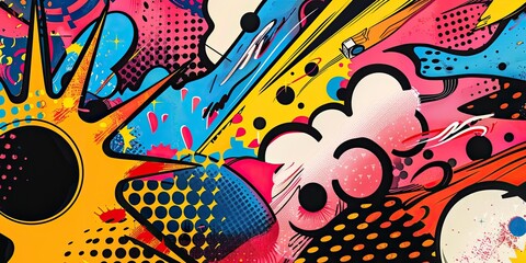 Obraz premium Colorful abstract pop art design.