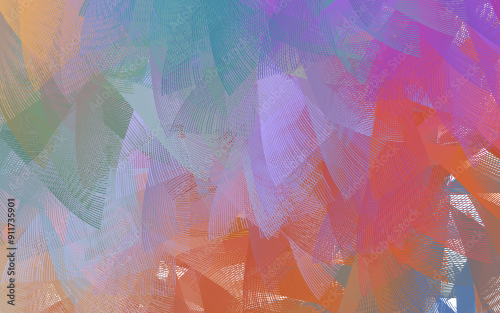 Wall mural light multicolor vector template with chaotic shapes.