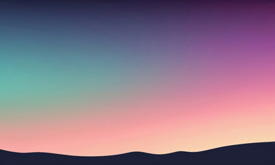 Fototapeta premium Minimalist Mountain Landscape with Fog in Vibrant Tones