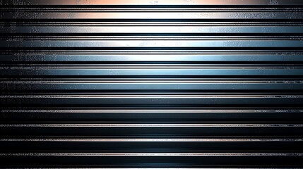 Fototapeta premium Seamless pattern of shiny metallic corrugated industrial roller shutter door with bright reflections 