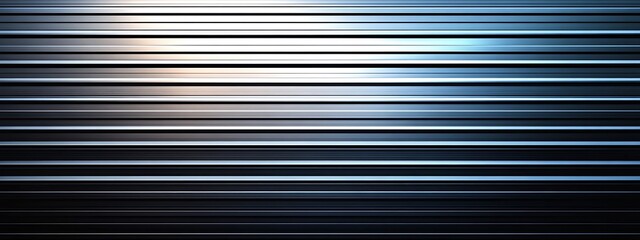  Seamless pattern of shiny metallic corrugated industrial roller shutter door with bright reflections 