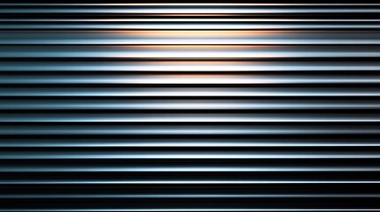 Seamless pattern of shiny metallic corrugated industrial roller shutter door with bright reflections 
