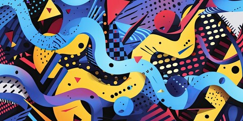 Obraz premium Abstract colorful geometric patterns.