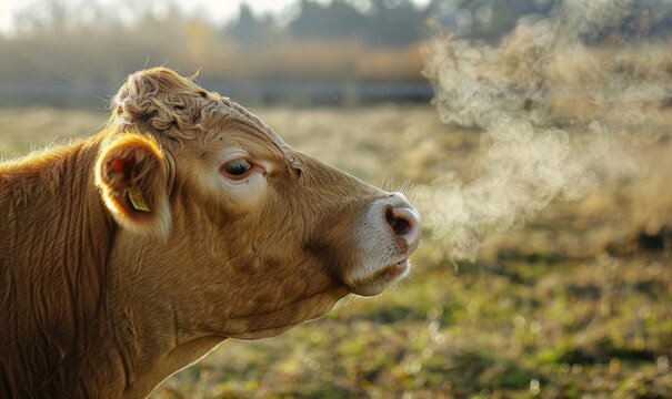 Methane Emmissions From Livestock and the Environmental impact of cow belching and burping or flatulence and manure CH4 due to enteric fermentation.