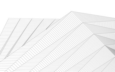 architectural sketch drawing 3d rendering 