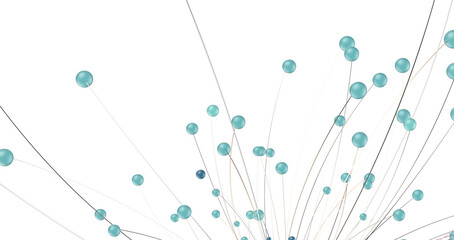 Concept of AI technology, Motion of digital data flow.