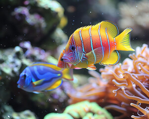 Obraz premium Illustration of colorful fish