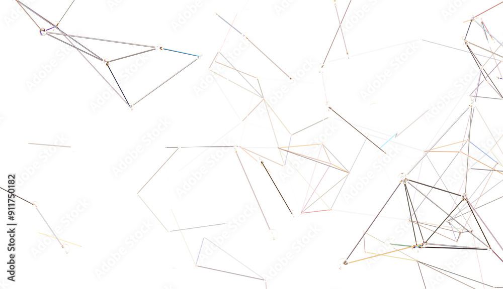 Poster Abstract digital background of points and lines. Glowing plexus. Big data. Network or connection.