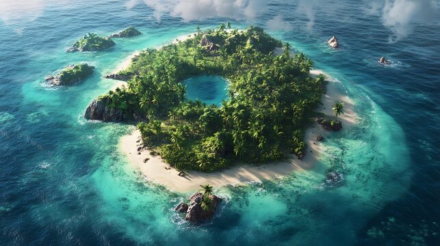 大きな熱帯の島