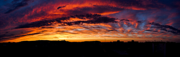 sunset in the mountains