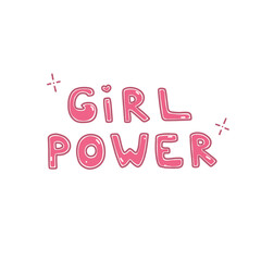 Girl Power Pink Word Typography Style Illustration, Feminist, Future Is Female, Transparent Background, PNG Image