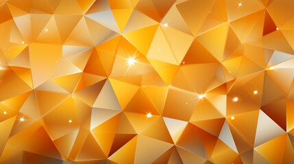 Fototapeta premium Yellow Triangles Abstract Polygonal Background, Facebook cover, AI Generated