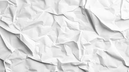 white crumpled and creased glued wrinkled paper poster texture background