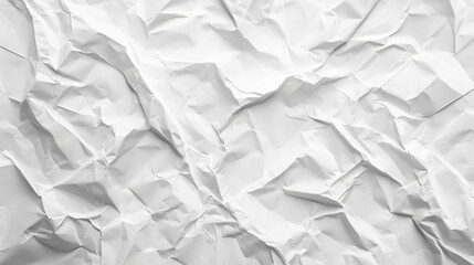Obraz premium white crumpled and creased glued wrinkled paper poster texture background