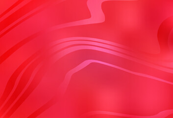 Light Red vector texture with curved lines.