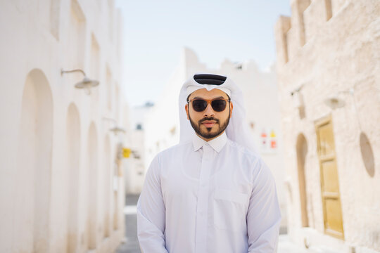 Middle Eastern Man in Souq Waqif Alley