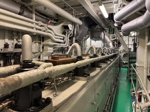 Engine room  - MS Finnmarken 1956