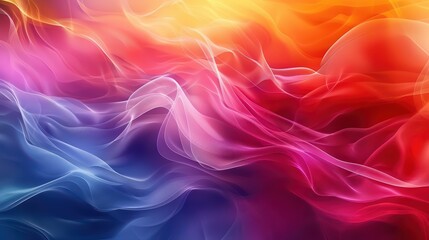 Obraz premium Wallpaper with flowing, abstract waves in vibrant colors