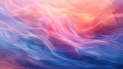 Fototapeta premium Wallpaper with flowing, abstract waves in vibrant colors
