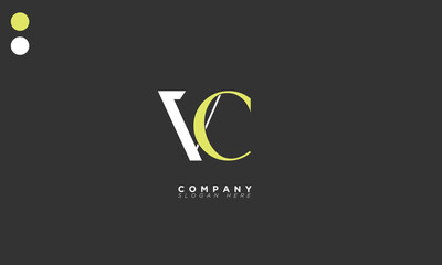  VC Alphabet letters Initials Monogram logo CV, V and C