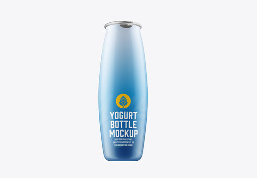 Plastic Yogurt Bottle Mockup