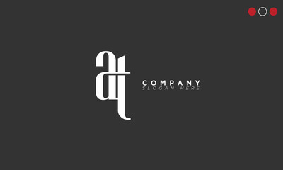  AT Alphabet letters Initials Monogram logo TA, A and T