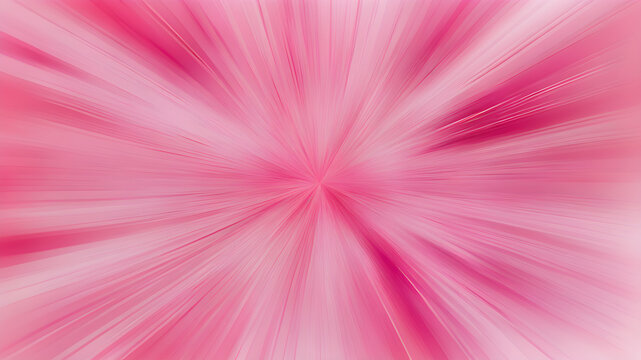 Blurred pink zoom perspective background. Abstract soft explosion effect. Generative AI