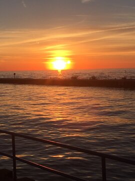 Sunset over south Haven Michigan 