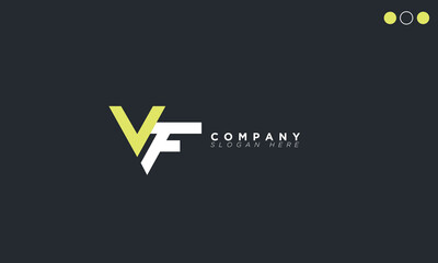  VF Alphabet letters Initials Monogram logo FV, V and F