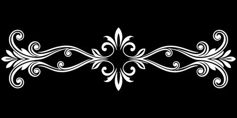 Elegant Modern Vector Ornamental Dividers on White Background - Line Art, Silhouette, and Outline Vector Clipart Design