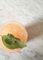 Grapefruit basil cocktail 
