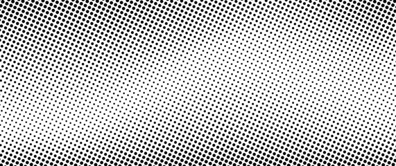 Black halftone vector art background with black dots on transparent background for cover design, poster, banner, flyer and cards. Monochrome abstract modern design. Futuristic retro illustration.