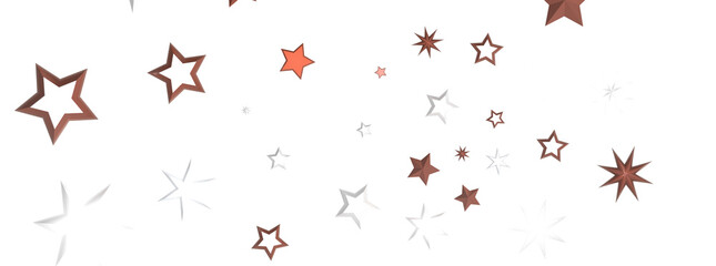 Twinkling Yuletide Skies: Breathtaking 3D Illustration of Falling Christmas Starlights